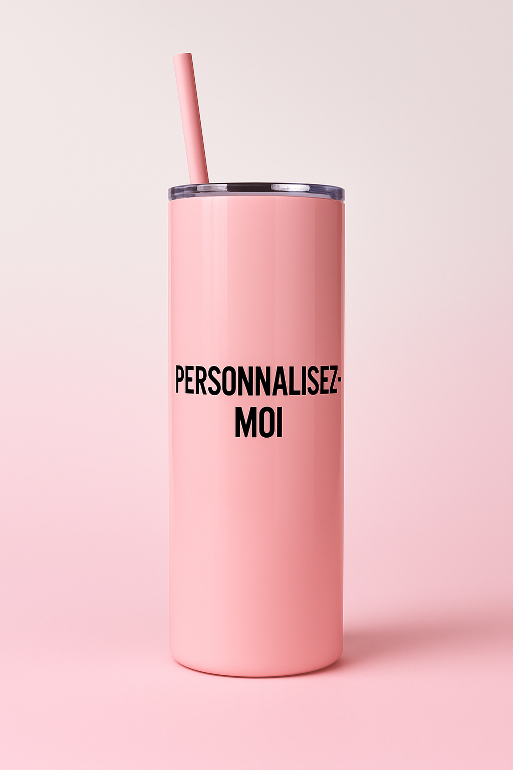 Thermos Isotherme Rose PERSONNALISÉ - Sublimé à la main - 591 ml
