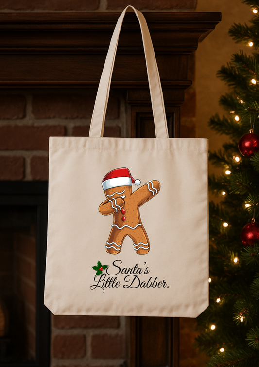 Tote Bag “Santa’s Little Dabber” — édition Noël - Sublimé à la main