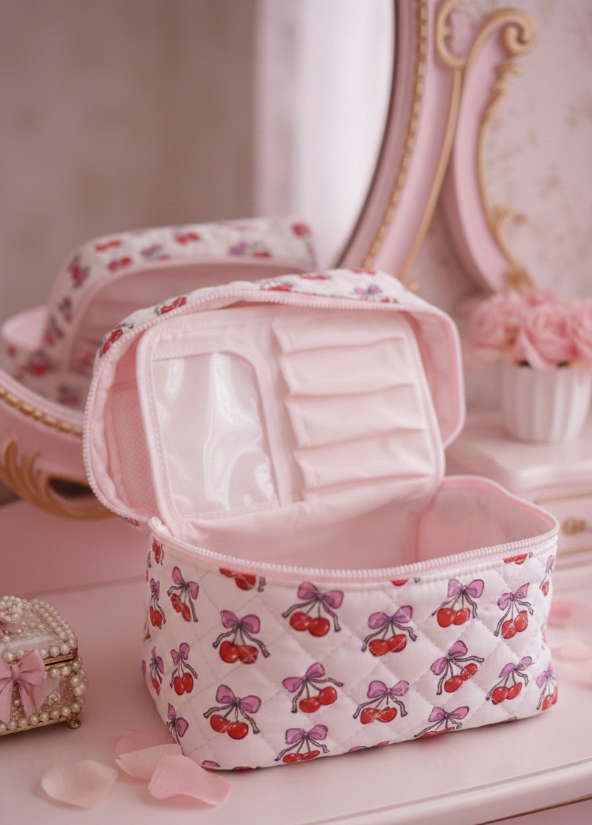 Trousse de Maquillage - Coquette  Cherry Blossom - PRECOMMANDE