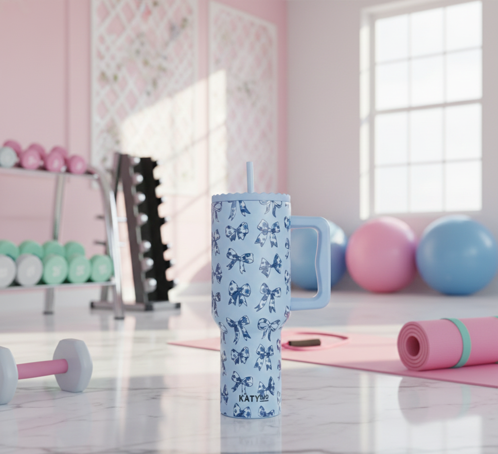 Tumbler en Acier Inoxydable “Blue Ribbon” – 38 oz (1L)