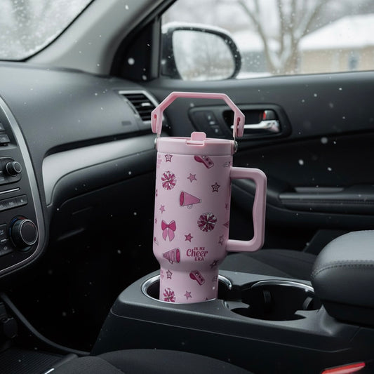 Tumbler en Acier Inoxydable “Cheer Pink” – 38 oz (1L)  - PRÉCOMMANDE