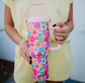 Tumbler en Acier Inoxydable “Retro Daisy” – 38 oz (1L) - PRÉCOMMANDE