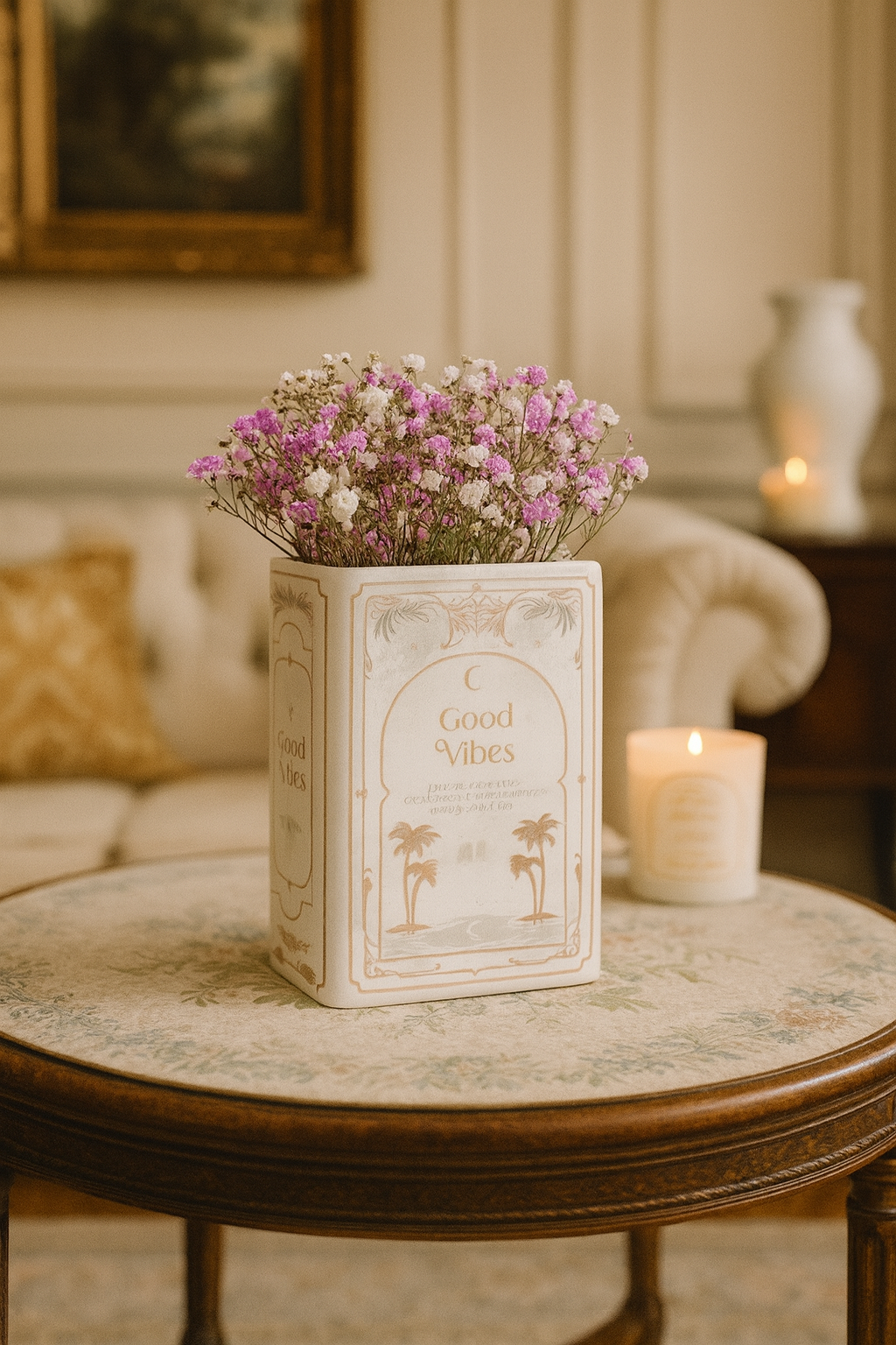 Vase Blanc « Bridgerston » – L’élégance florale intemporelle | 600ml