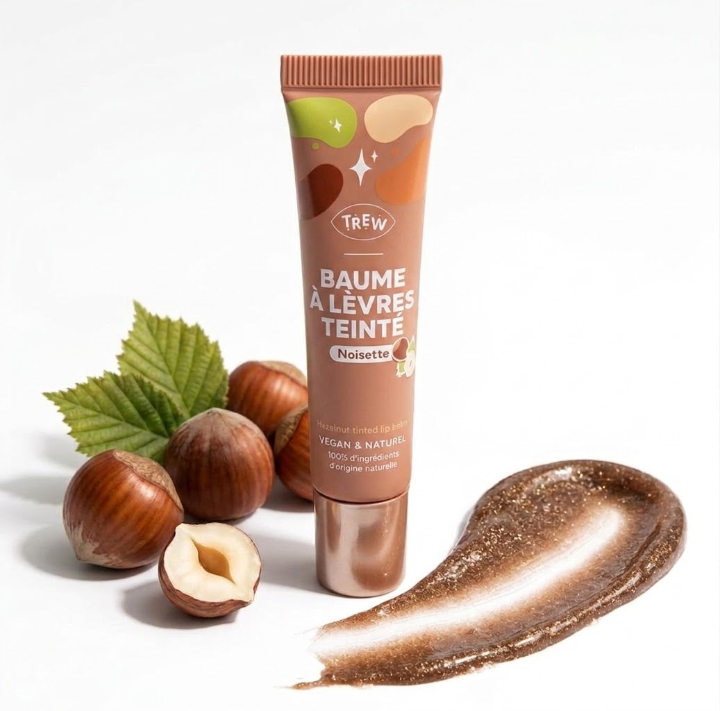 Baume à lèvres - Teinté Nude - Arôme Noisette – 15 ML