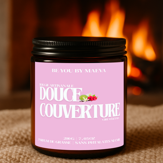 Bougie Parfumée Douce Couverture – Pot Ambré –  100g ou 200g