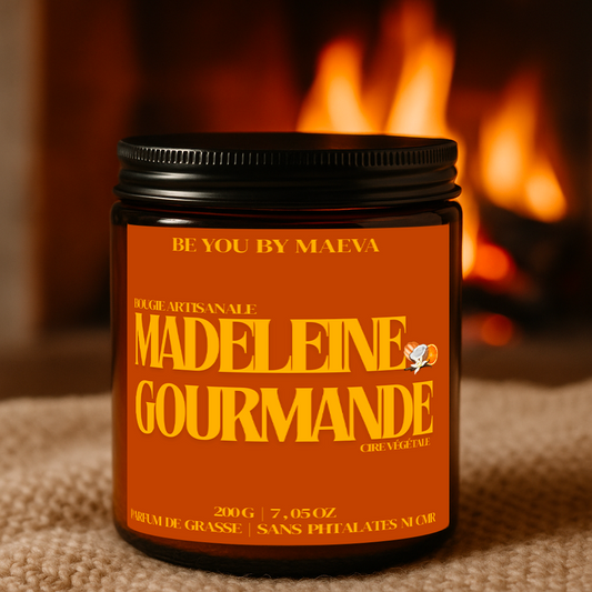Bougie Parfumée Madeleine  – Pot Ambré –  100g ou 200g