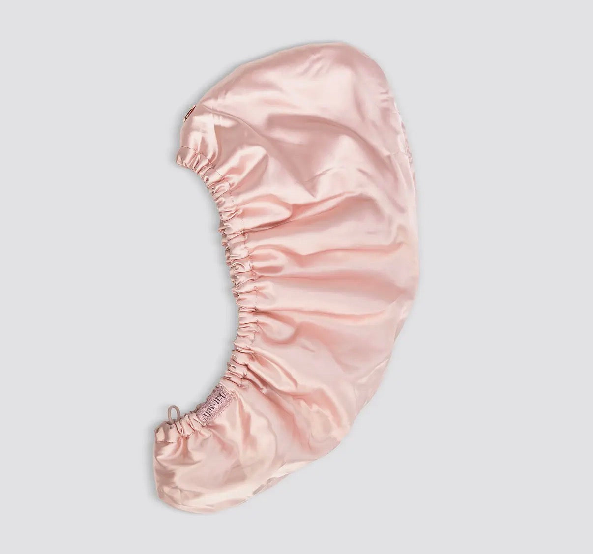 Serviette à cheveux en microfibre enveloppée de satin - Certifiée OEKO-TEX®  – Rose poudré  – Édition Bathroom - PRÉCOMMANDE