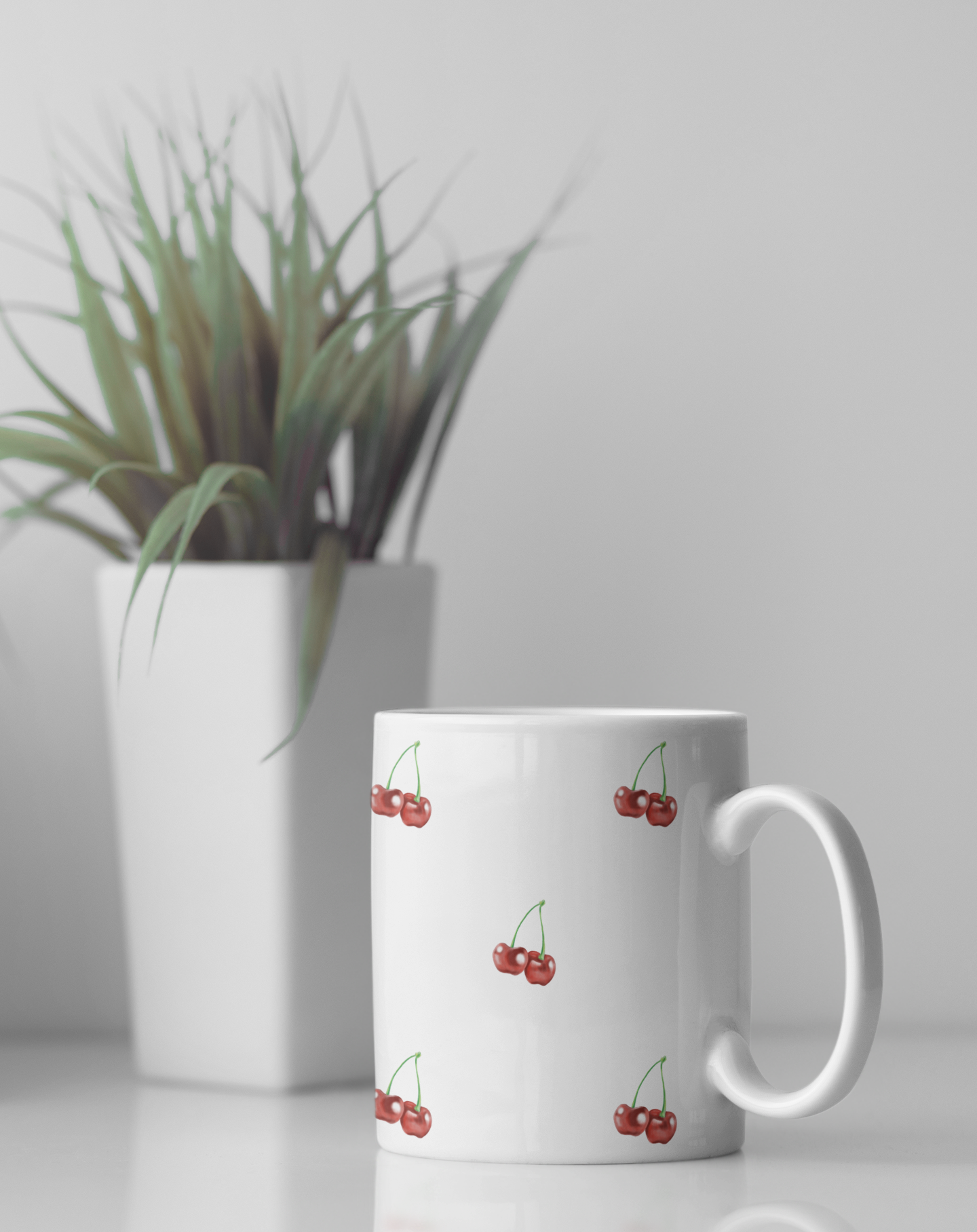Mug Artisanal – Douceur & Cerises – 330 ml